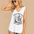 Spread Those Pages Like A Good Girl Skeleton Floral Book Women's V-Neck Tank Top Spread Those Pages Like A Good Girl Skeleton Floral Book Women's V-Neck Tank Top