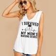 I Survived My Mom's Nursing Degree Nursing School Graduation Women's V-Neck Tank Top