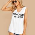 Teacher Graduation Teacher Est 2018 Tee Him Her Women's V-Neck Tank Top