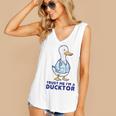 Trust Me I'm a Ducktor Doctor Sayings Graduation Women's V-Neck Tank Top