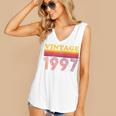 Vintage 1997 Retro Style 90's Born Nostalgia Vibes Birthday Premium Tri-Blend Women's V-Neck Tank Top