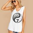 Vintage 6 7 Sketch Yin Yang Namaste Six Seven Nostalgia Women's V-Neck Tank Top Vintage 6 7 Sketch Yin Yang Namaste Six Seven Nostalgia Women's V-Neck Tank Top