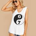 Vintage 6 7 Yin Yang Namaste Six Seven Nostalgia Women's V-Neck Tank Top Vintage 6 7 Yin Yang Namaste Six Seven Nostalgia Women's V-Neck Tank Top