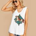 Vintage Carousel Horse Merry Go Round Nostalgia Art Premium Women's V-Neck Tank Top Vintage Carousel Horse Merry Go Round Nostalgia Art Premium Women's V-Neck Tank Top