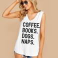 Vintage Coffee Books Dogs Naps Retro Women's V-Neck Tank Top Vintage Coffee Books Dogs Naps Retro Women's V-Neck Tank Top