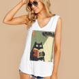 Vintage Japanese Cat Book Lovers UFO Alien Abduction Cat Dad Women's V-Neck Tank Top Vintage Japanese Cat Book Lovers UFO Alien Abduction Cat Dad Women's V-Neck Tank Top