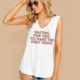 Waiting For You To Make The First Move Introvert Minimal Women's V-Neck Tank Top