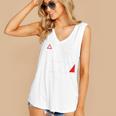 Warning Social Battery Is Low Introvert Shirt Women's V-Neck Tank Top