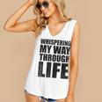 Whispering My Way Through Life Sayings For Introverts Women's V-Neck Tank Top Whispering My Way Through Life Sayings For Introverts Women's V-Neck Tank Top