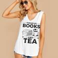 Women's Fueled By Books And Tea Book Lover Bookworm Reading Books Women's V-Neck Tank Top