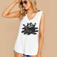Yk2 Grunge Scary Cat With Tail Tomboy 90s Nostalgia Indie Women's V-Neck Tank Top Yk2 Grunge Scary Cat With Tail Tomboy 90s Nostalgia Indie Women's V-Neck Tank Top