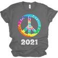 2021 Graduation Class Year Tie Dye Peace Sign Graduate Shirt Unisex Jersey T-Shirt