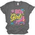 80's Girl Roller Skates Skating Eighties 1980s Nostalgia Unisex Jersey T-Shirt