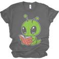 Alien Reading Book Believe In Yourself Kids Women Men Unisex Jersey T-Shirt
