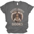Batty About Books Reading Book Lover Men Women Distressed Unisex Jersey T-Shirt