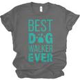 Best Dog Walker Ever Graduation New Shirt Dog Lover Unisex Jersey T-Shirt