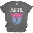 Bi Shy And Ready To Cry Bisexual Introvert Bi Pride Unisex Jersey T-Shirt Bi Shy And Ready To Cry Bisexual Introvert Bi Pride Unisex Jersey T-Shirt
