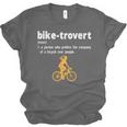 Bike-Trovert Bicycle Humor Definition Introvert Unisex Jersey T-Shirt
