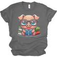 Book Lover Reading Pig Unisex Jersey T-Shirt