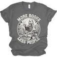 More Books Less People Introvert Skeleton Reading Unisex Jersey T-Shirt More Books Less People Introvert Skeleton Reading Unisex Jersey T-Shirt
