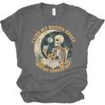 I Like My Books Spicy & My Coffee Icy Skeleton Read Book Unisex Jersey T-Shirt