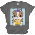Bulldog Anime Pup Graduation Unisex Jersey T-Shirt