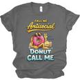 Call Me Antisocial Donut Pun Introvert Quote Unisex Jersey T-Shirt