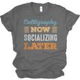 Calligraphy Now Minimal Socializing Introvert Vintage Unisex Jersey T-Shirt Calligraphy Now Minimal Socializing Introvert Vintage Unisex Jersey T-Shirt