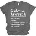 Cat-Trovert Definition Cat Introvert Pet Lover Unisex Jersey T-Shirt
