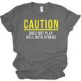 Caution Does Not Play Well With Others Introvert Unisex Jersey T-Shirt Caution Does Not Play Well With Others Introvert Unisex Jersey T-Shirt