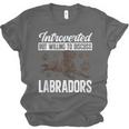 Chocolate Lab Dog Introvert Chocolate Labrador Retriever Unisex Jersey T-Shirt