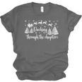 Christmas Book Lover Santa Dashing Through One More Chapter Unisex Jersey T-Shirt