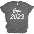 Class Of 2023 Graduation School Spirit Her Senior Script Unisex Jersey T-Shirt