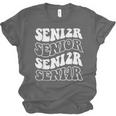 Class Of 2024 High School Senior Graduation Groovy Wave Unisex Jersey T-Shirt