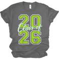 Class Of 2026 Graduation Varsity Lime Green Letters Unisex Jersey T-Shirt