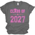 Class Of 2027 Pink Girls Shirt Graduation Unisex Jersey T-Shirt