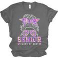 Class Of 2027 Senior Coquette Bow Messy Hair 26 Graduation Unisex Jersey T-Shirt