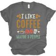 Coffee & Introvert Humor Tee Quote Cute Font Unisex Jersey T-Shirt