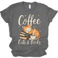 Coffee Cats And Books Lover For Women & Men Coffee Unisex Jersey T-Shirt