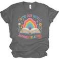 Color Our World Summer Reading 2025 Rainbow Art Book Unisex Jersey T-Shirt