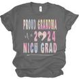 Colorful Proud Grandma 2024 NICU Graduate Baby Graduation Unisex Jersey T-Shirt