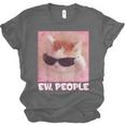 Cool Cat Meme Ew People Anti Social Introvert Cute Cat Unisex Jersey T-Shirt Cool Cat Meme Ew People Anti Social Introvert Cute Cat Unisex Jersey T-Shirt