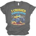 I Crushed Kindergarten Monster Truck Graduation Boys Kids Unisex Jersey T-Shirt