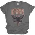 Cryptid Cryptozoology Mothman Introvert -Adults Butterfly Small Crew Neck Classic Fit Short Sleeve Polyester 100 Printed Blended Fabric Unisex Jersey T-Shirt