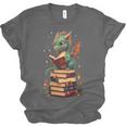 Cute Dragon Reading Book Bookworm Dragons And Books Unisex Jersey T-Shirt