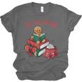 Cute Gingerbread Man Reading Book Nerd Christmas Bookish Unisex Jersey T-Shirt