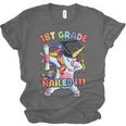 Dabbing 1st Grade Unicorn Graduation Class Of 2021 Nailed It Unisex Jersey T-Shirt