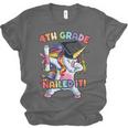 Dabbing 4th Grade Unicorn Graduation Class Of 2021 Nailed It Unisex Jersey T-Shirt