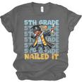 Dabbing Graduation Boy 5th Grade Nailed It Class Of 2025 Unisex Jersey T-Shirt