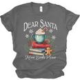 Dear Santa More Book Please Christmas Book Librarian Unisex Jersey T-Shirt
